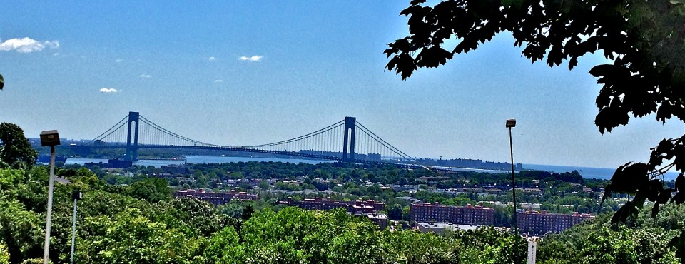 Verrazano Bridge and water views in Grymes Hill on Staten Island's North Shore.