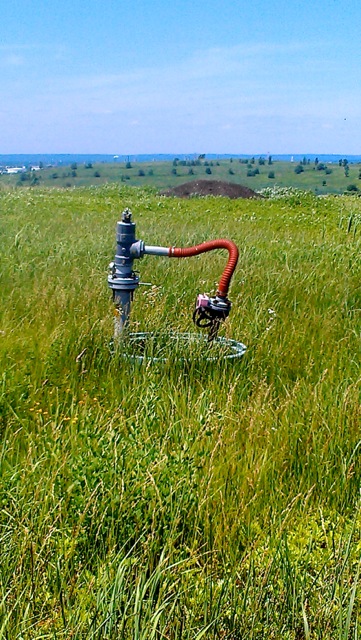 Gas well at top of South peak