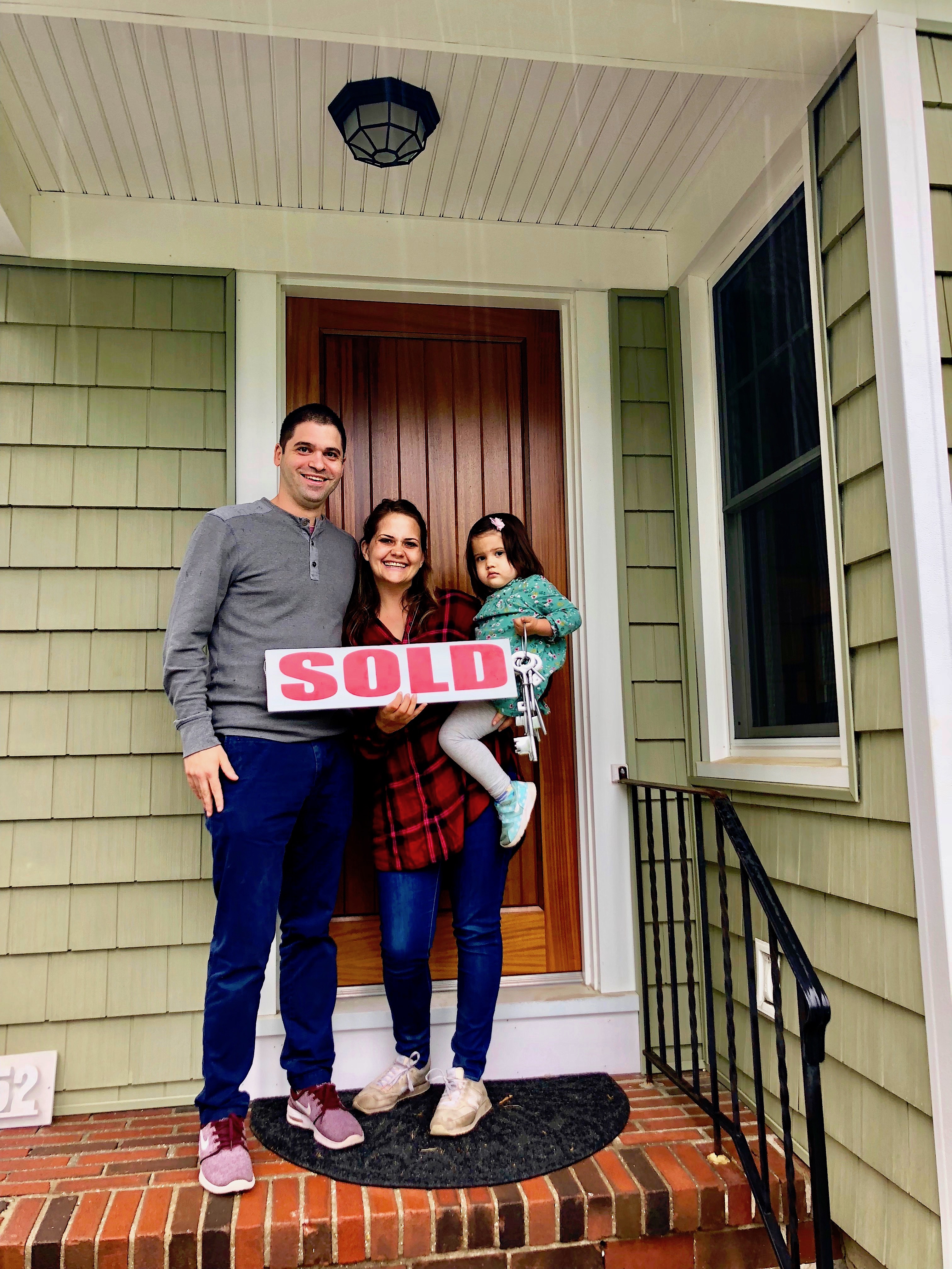 New Homeowners Jeff & Catherine with Holly Olivieri